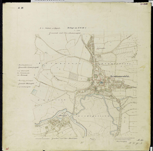 Alte detaillierte Karte von Nürnberg, Deutschland, mit Straßen, Gebäuden und Sehenswürdigkeiten mit Textanmerkungen.